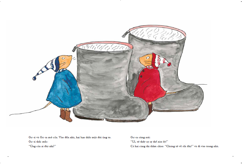 bộ ehon - mọt sách mogu - gư-ri và gư-ra - vị khách đặc biệt (từ 1 - 6 tuổi)