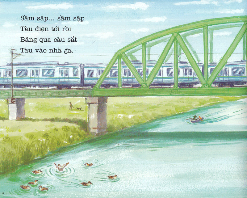 bộ ehon - thực phẩm tâm hồn cho bé - tàu điệntới rồi (tái bản 2021)