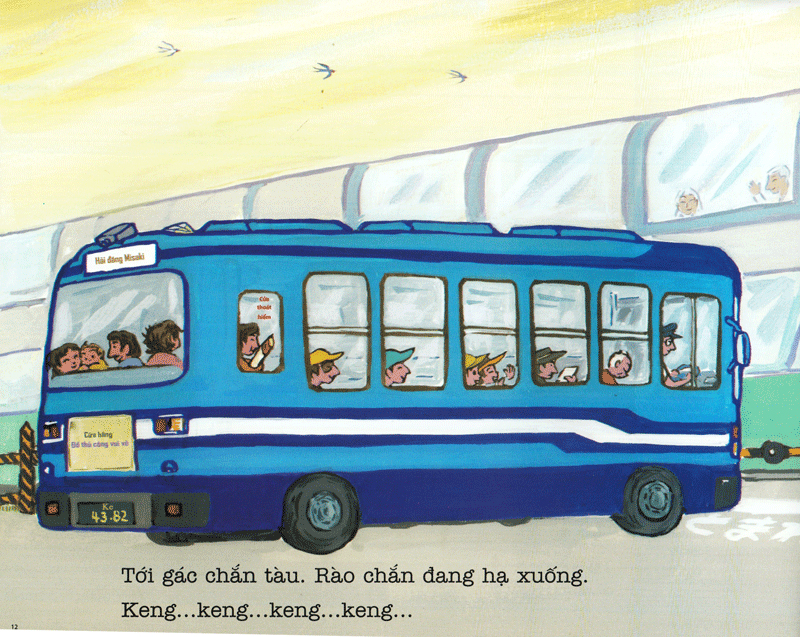 bộ ehon - thực phẩm tâm hồn cho bé - xe bus píng poong đi biển (tái bản 2020)