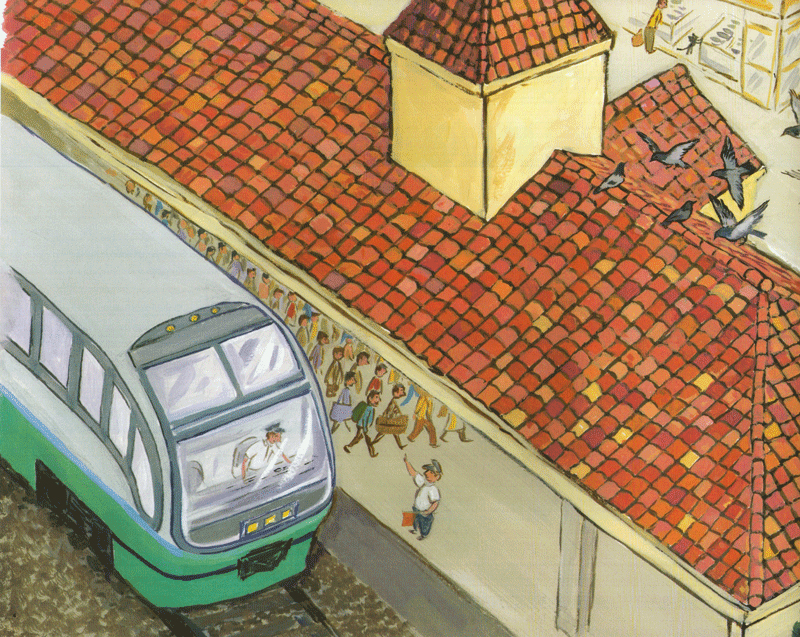 bộ ehon - thực phẩm tâm hồn cho bé - xe bus píng poong đi biển (tái bản 2020)