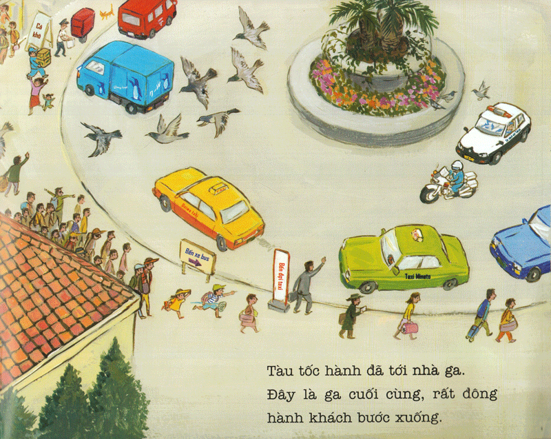 bộ ehon - thực phẩm tâm hồn cho bé - xe bus píng poong đi biển (tái bản 2020)