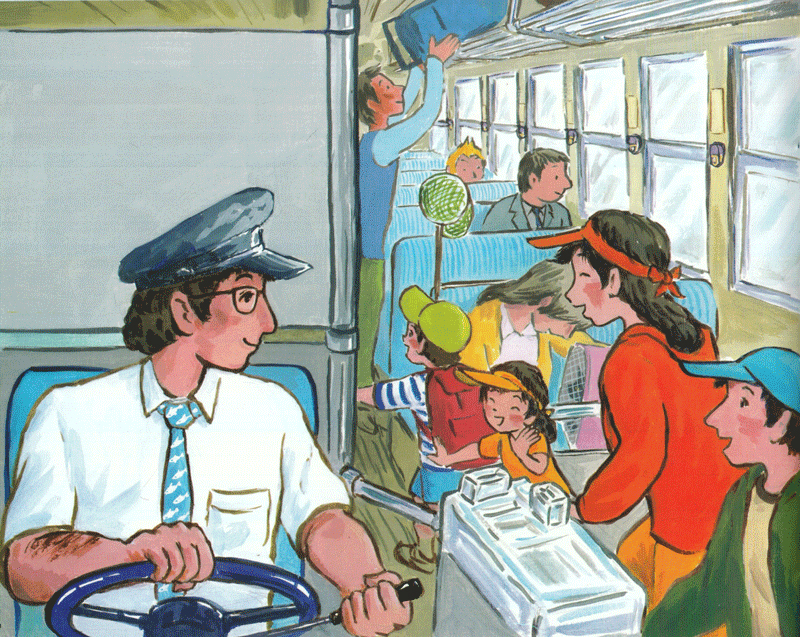 bộ ehon - thực phẩm tâm hồn cho bé - xe bus píng poong đi biển (tái bản 2020)