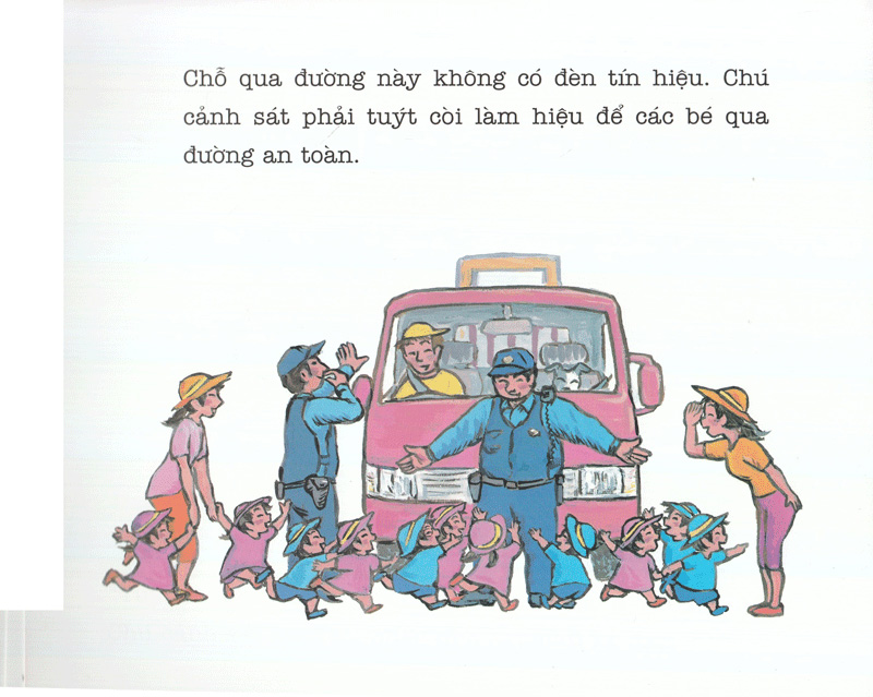 bộ ehon - thực phẩm tâm hồn cho bé - xe tuần tra cố lên nhé! (tái bản 2020)