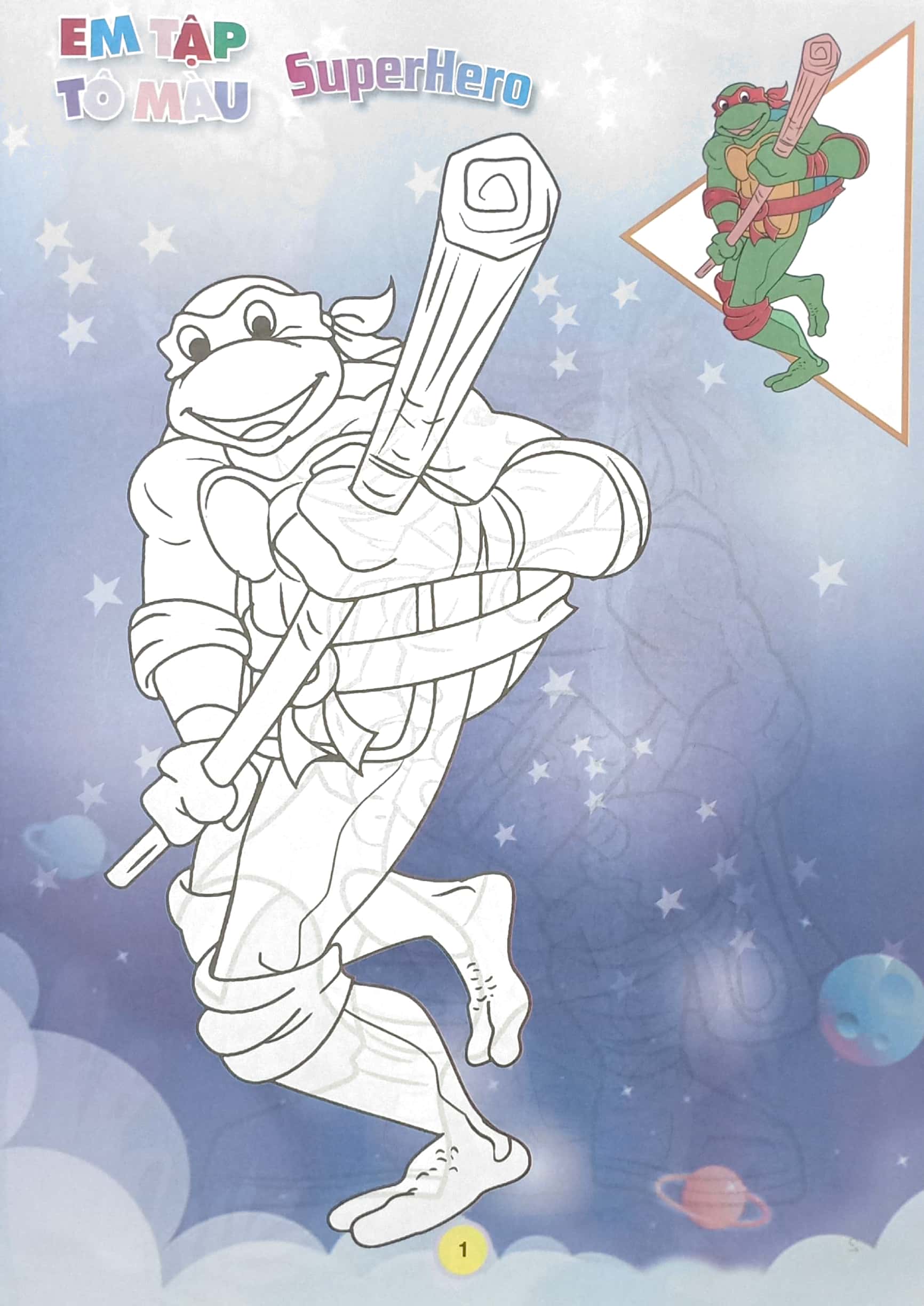 bộ em tập tô màu - super hero siêu nhân 1