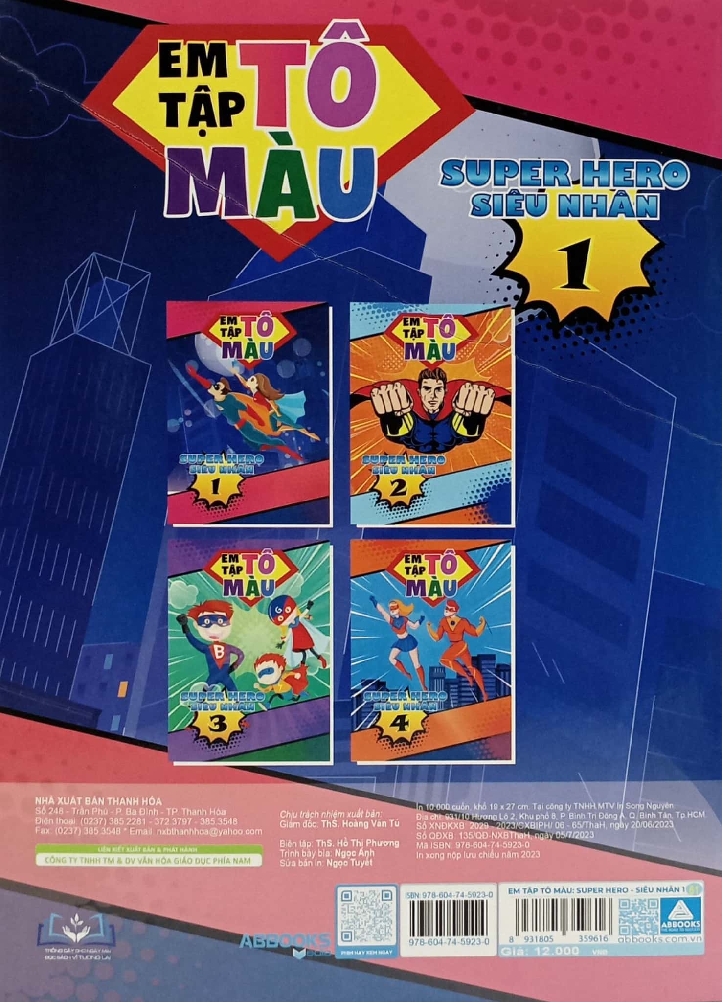 bộ em tập tô màu - super hero siêu nhân 1