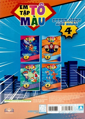 bộ em tập tô màu - super hero siêu nhân 4