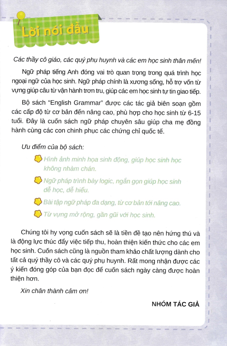 bộ english grammar for flyers 1 - có đáp án