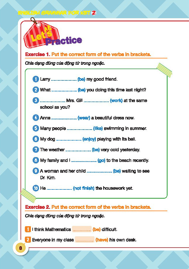 bộ english grammar for ket 2 - có đáp án