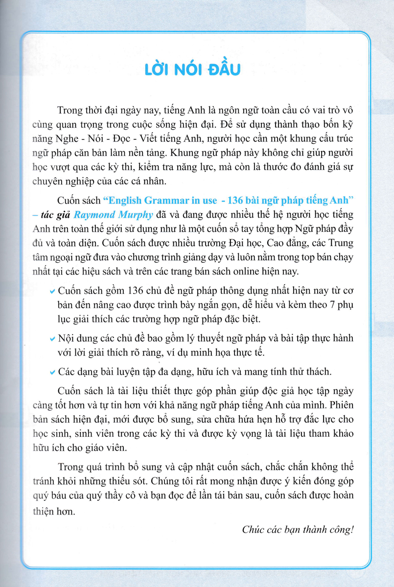 bộ english grammar in use - 136 đề mục ngữ pháp tiếng anh