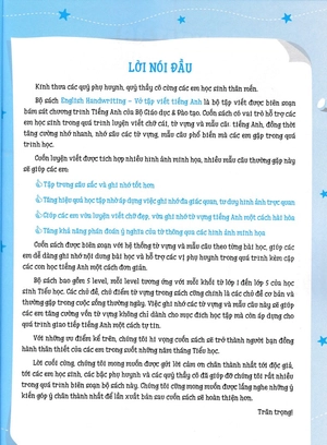 bộ english handwriting - vở tập viết tiếng anh lớp 2 - tập 1