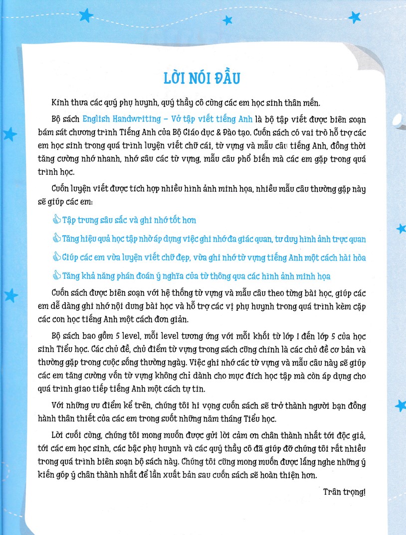 bộ english handwriting - vở tập viết tiếng anh lớp 2 - tập 2