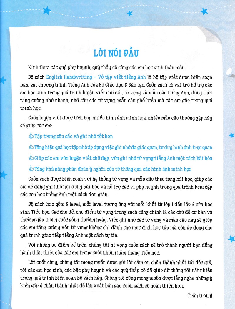 bộ english handwriting - vở tập viết tiếng anh lớp 3 - tập 2