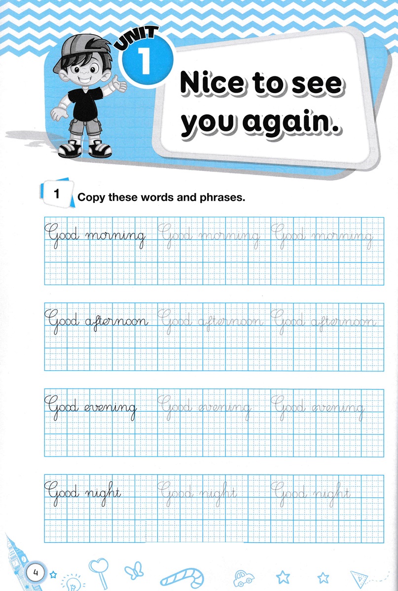 bộ english handwriting - vở tập viết tiếng anh lớp 4 - tập 1