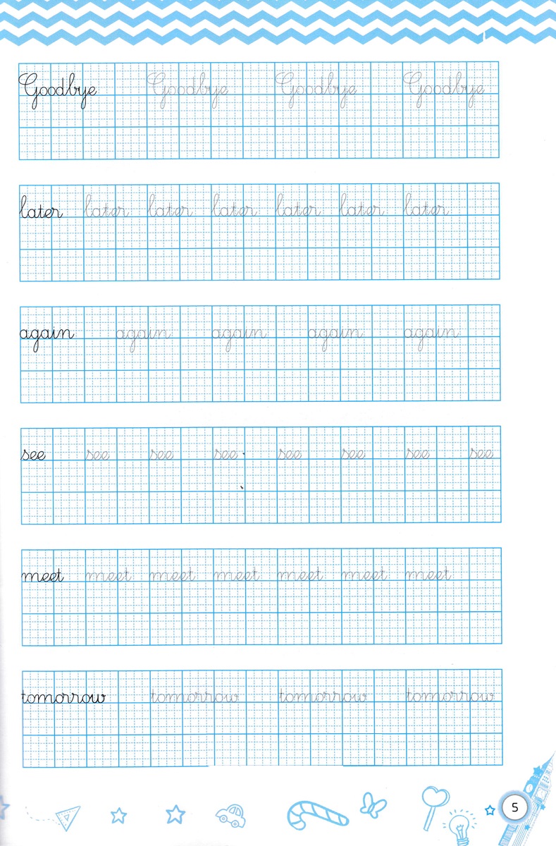 bộ english handwriting - vở tập viết tiếng anh lớp 4 - tập 1
