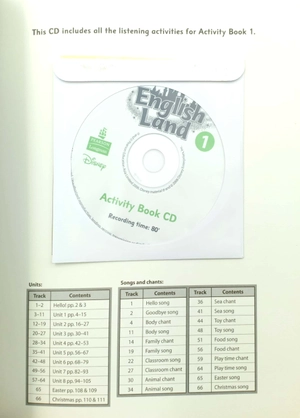 bộ english land 1: activity book with cd