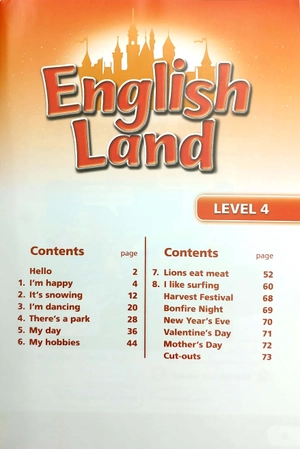 bộ english land (2nd edition) level 4: student book + activity book with cds