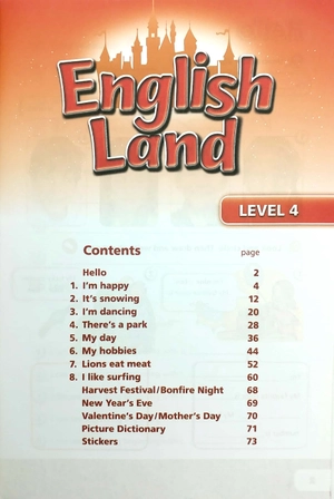 bộ english land (2nd edition) level 4: student book + activity book with cds