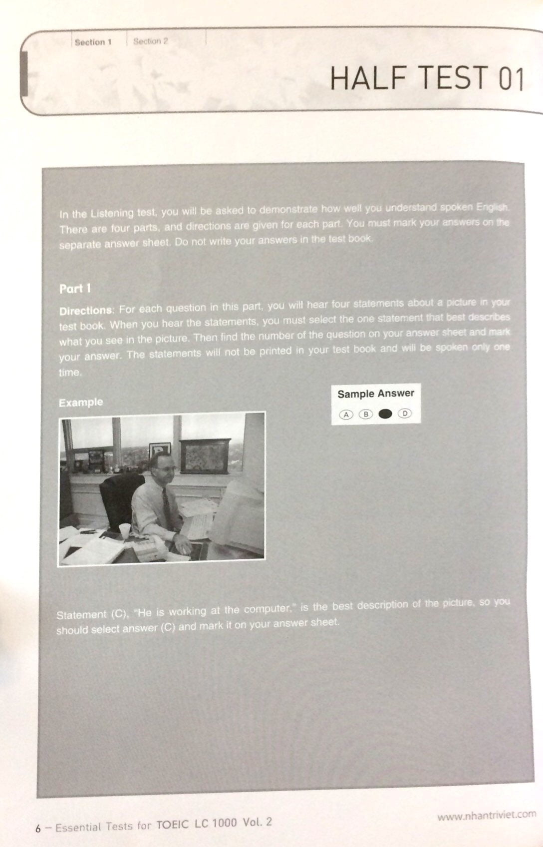 bộ essential test for toeic lc 1000 vol 2 (kèm cd)