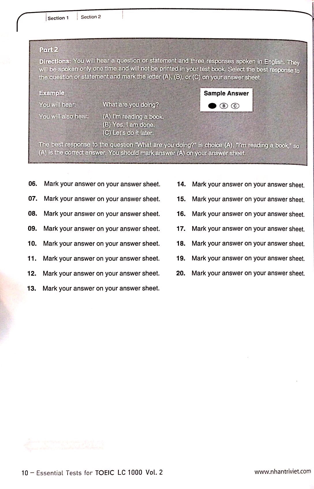 bộ essential test for toeic lc 1000 vol 2 (kèm cd)