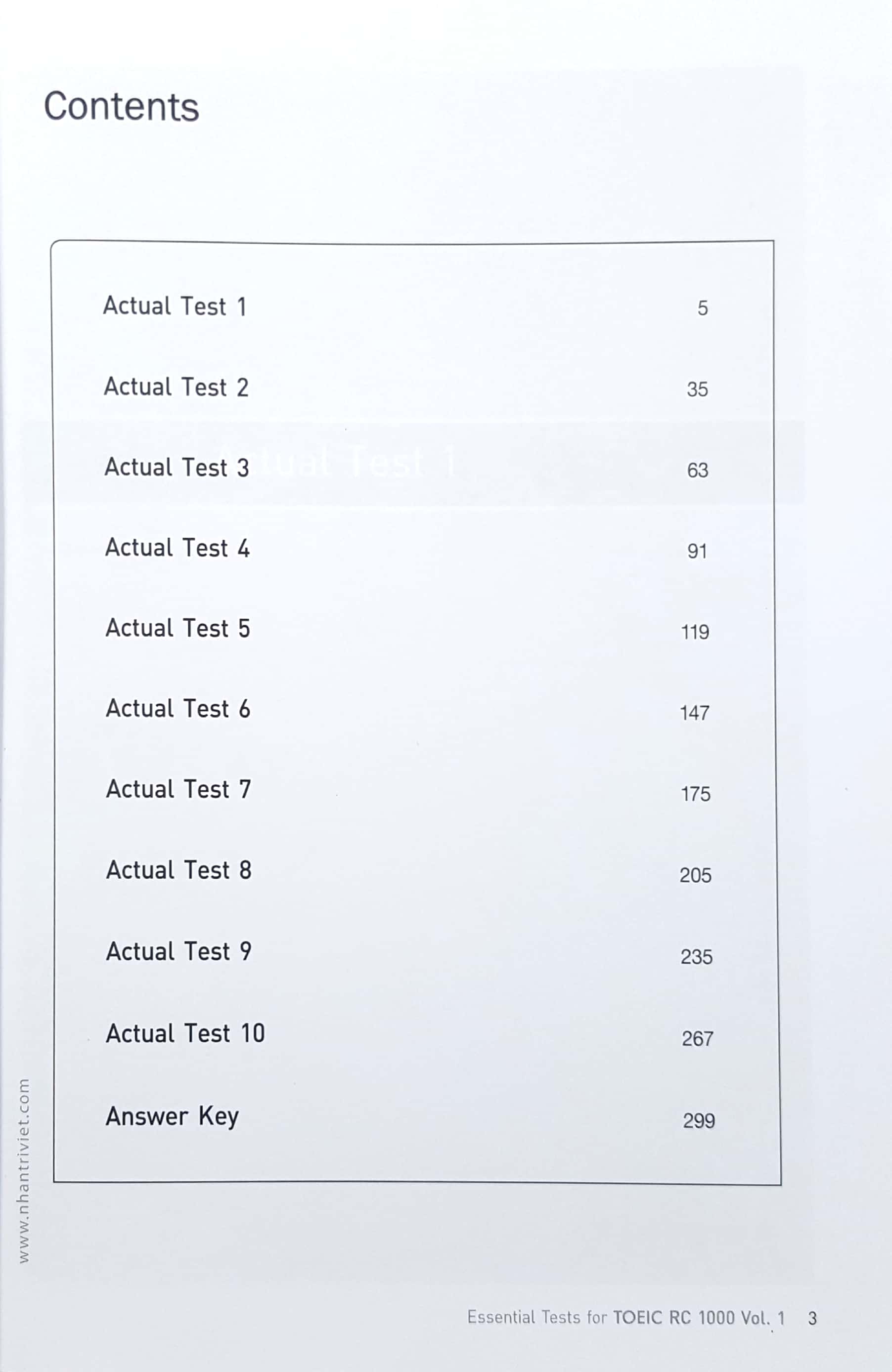 bộ essential test for toeic rc 1000 vol 1 (không cd)