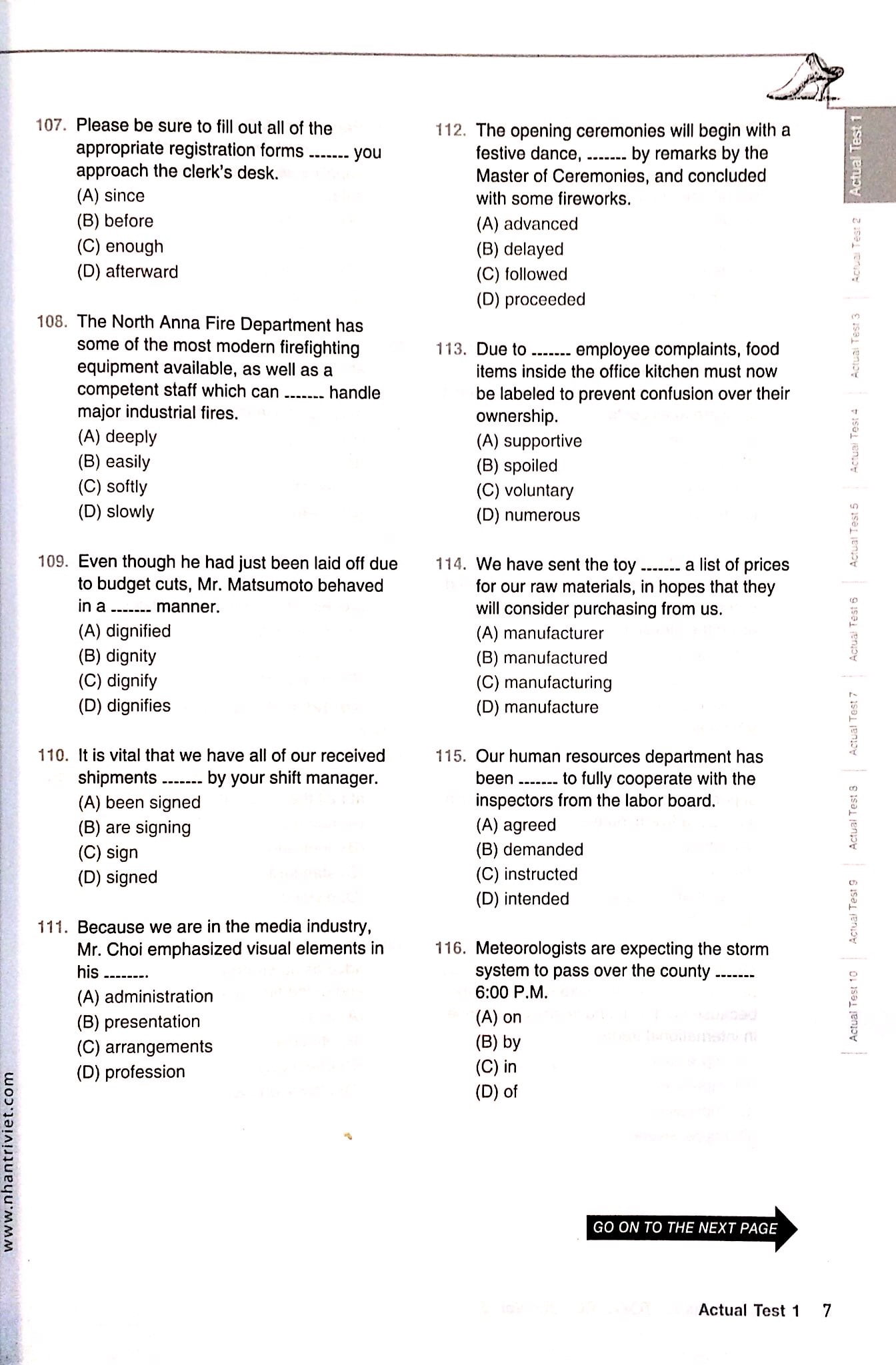 bộ essential test for toeic rc 1000 vol 2 (không cd)