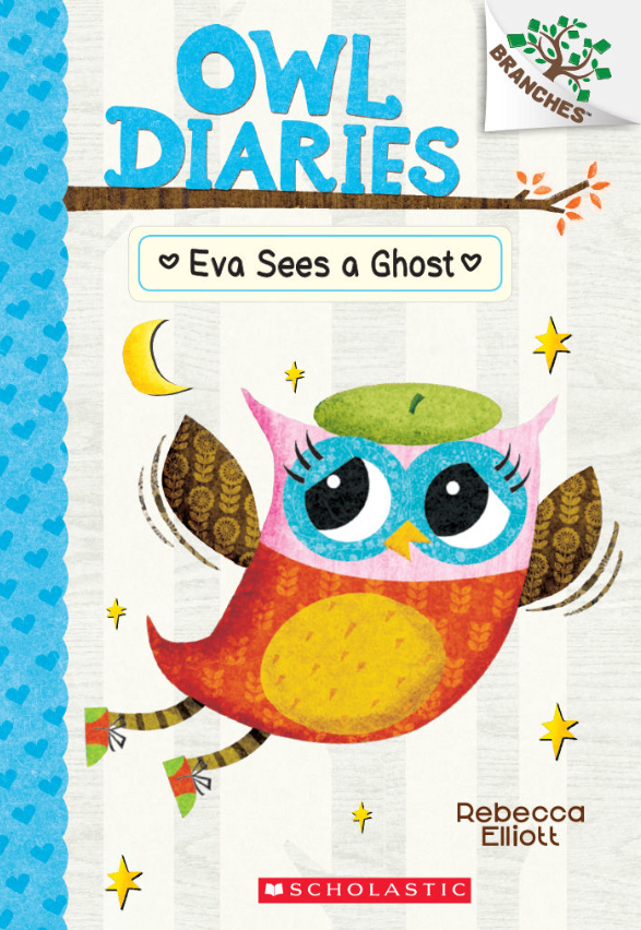 bộ eva sees a ghost: a branches book (owl diaries #2)