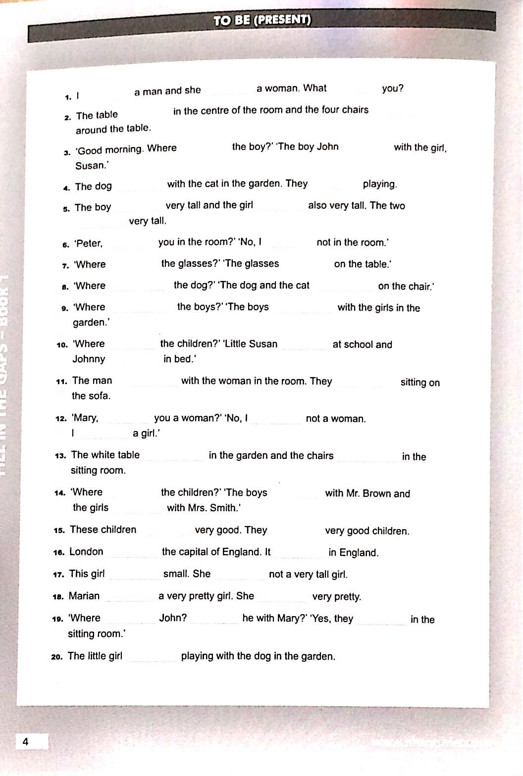 bộ fill in the gaps book 1