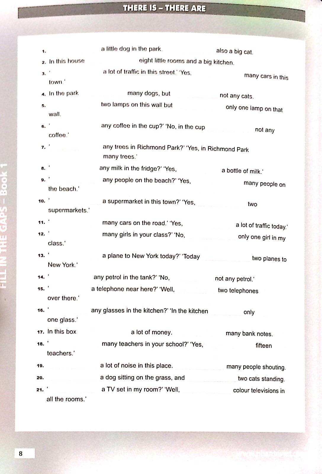 bộ fill in the gaps book 1