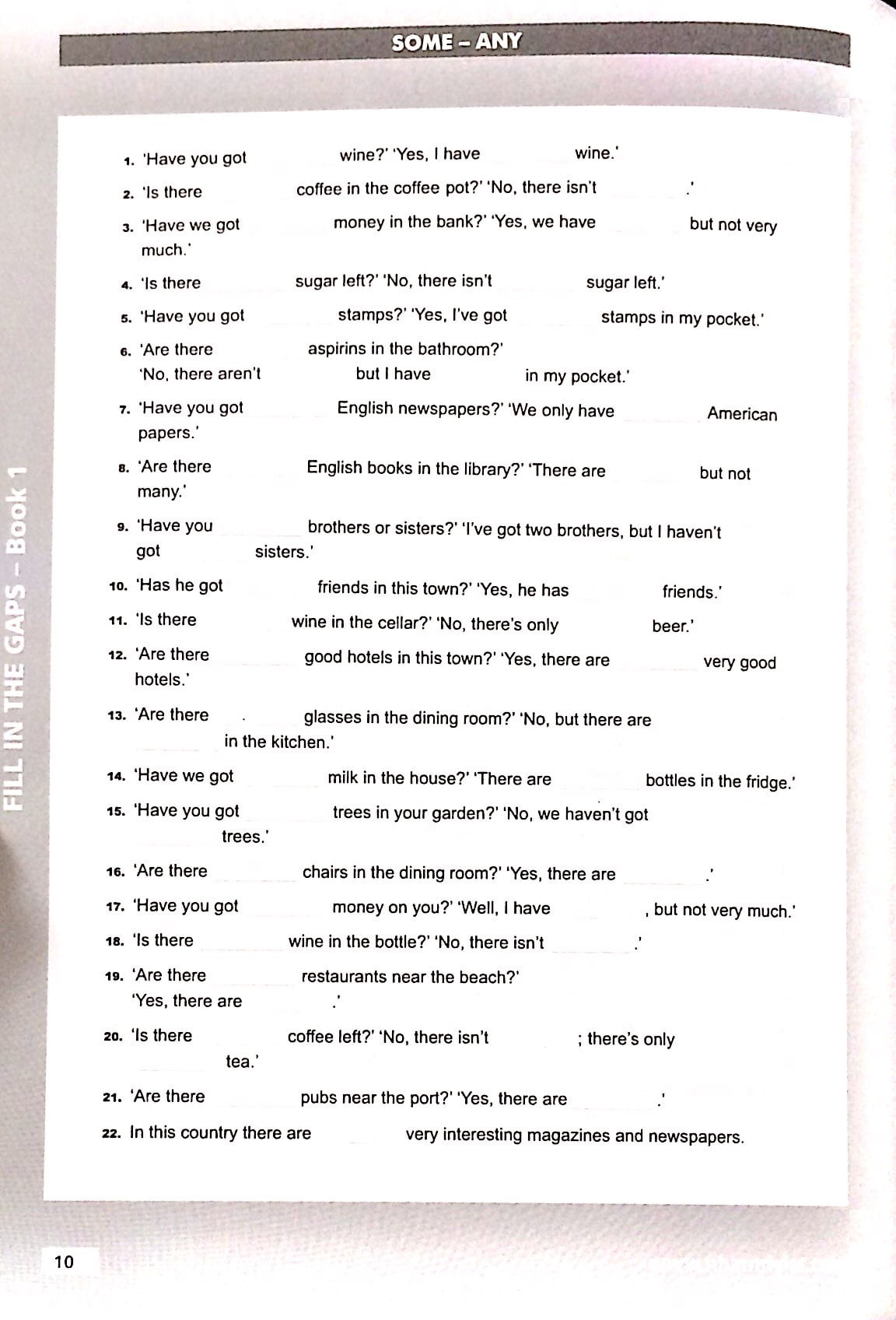 bộ fill in the gaps book 1