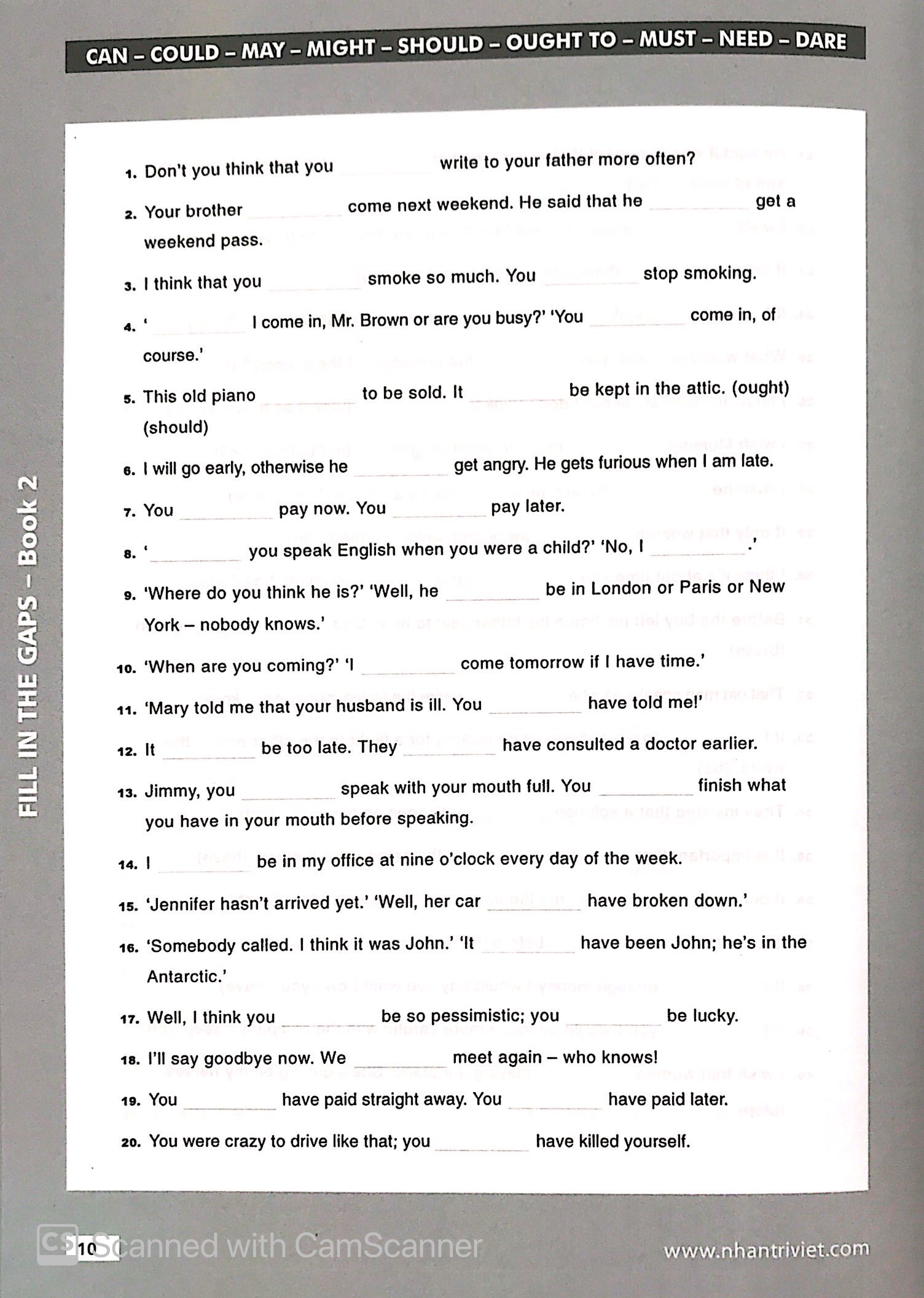 bộ fill in the gaps book 2