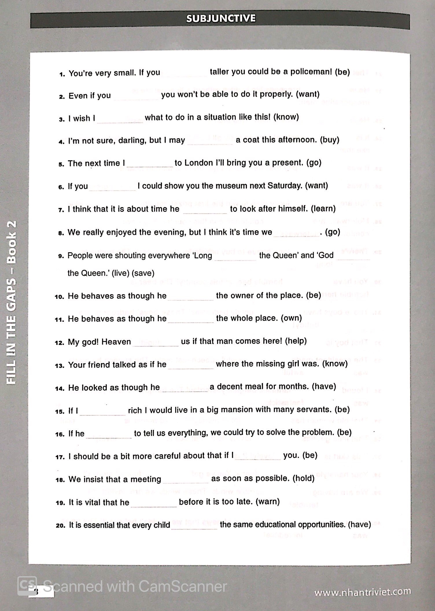 bộ fill in the gaps book 2