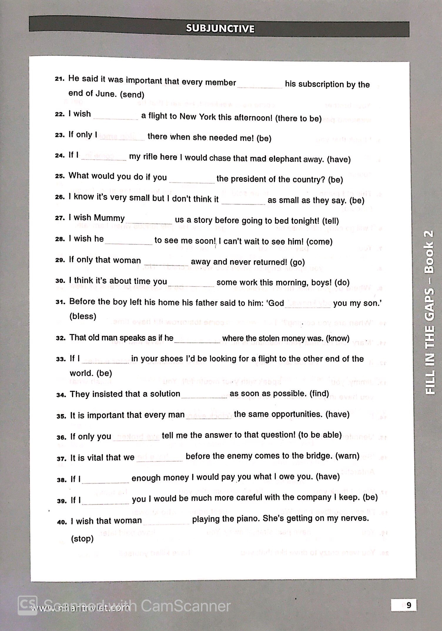 bộ fill in the gaps book 2