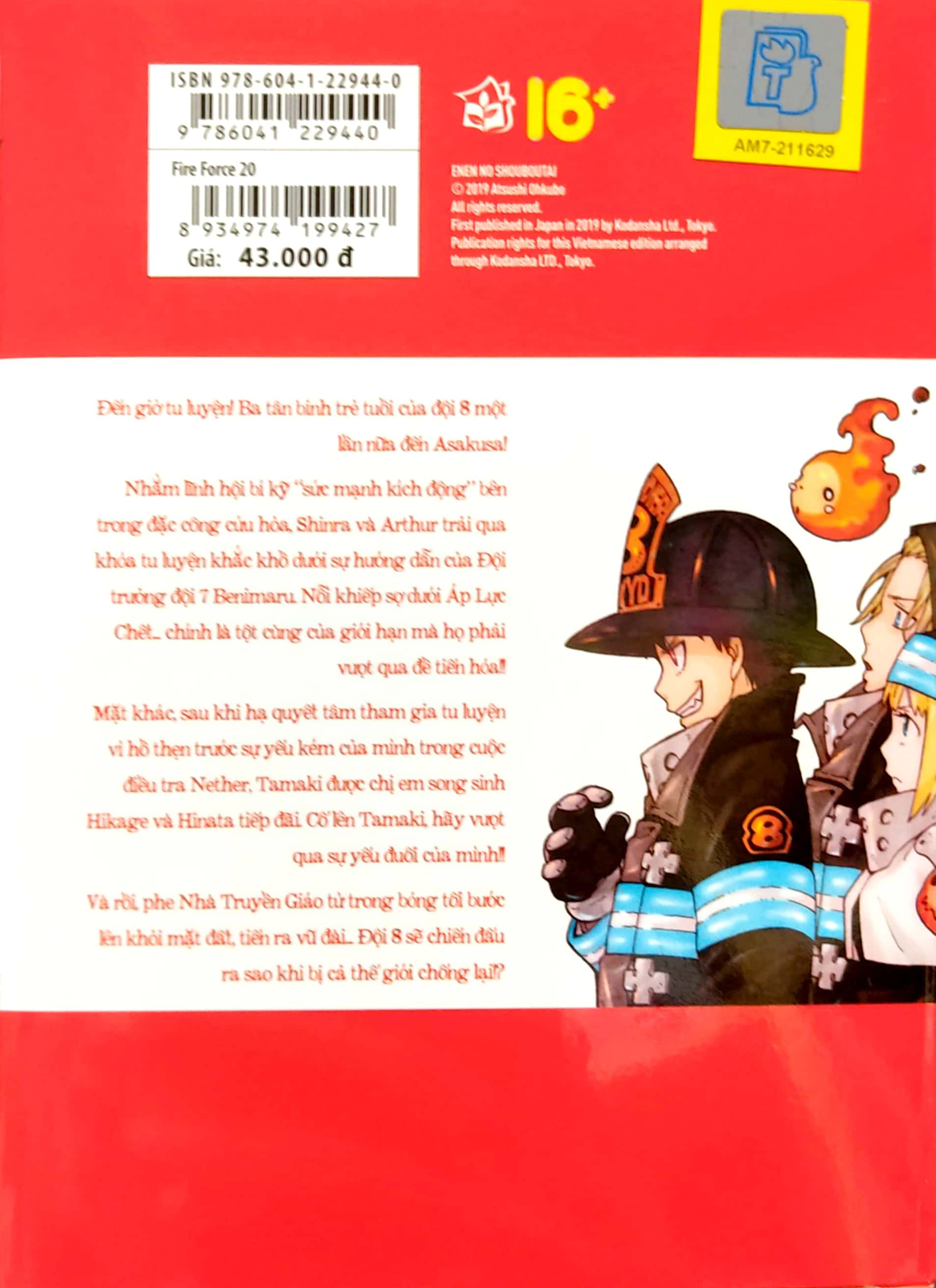 bộ fire force - tập 20 - tặng kèm bookmark giấy hình nhân vật
