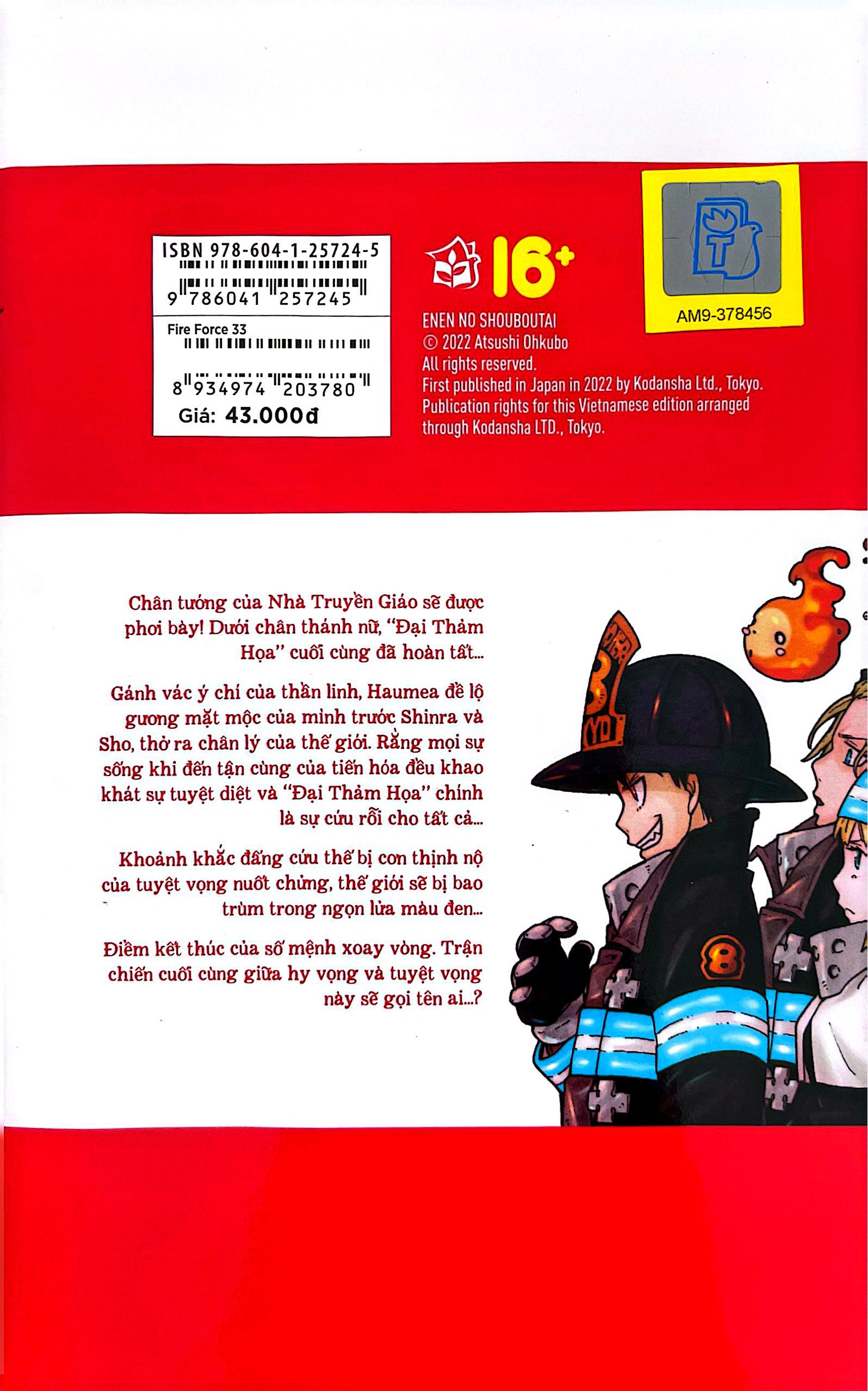 Bo
						
										
										Fire Force - Tap 33 - Tang Kem Bookmark Giay Hinh Nhan Vat