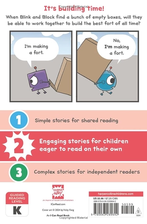 bộ friendbots: blink and block build a fort (i can read comics level 2)