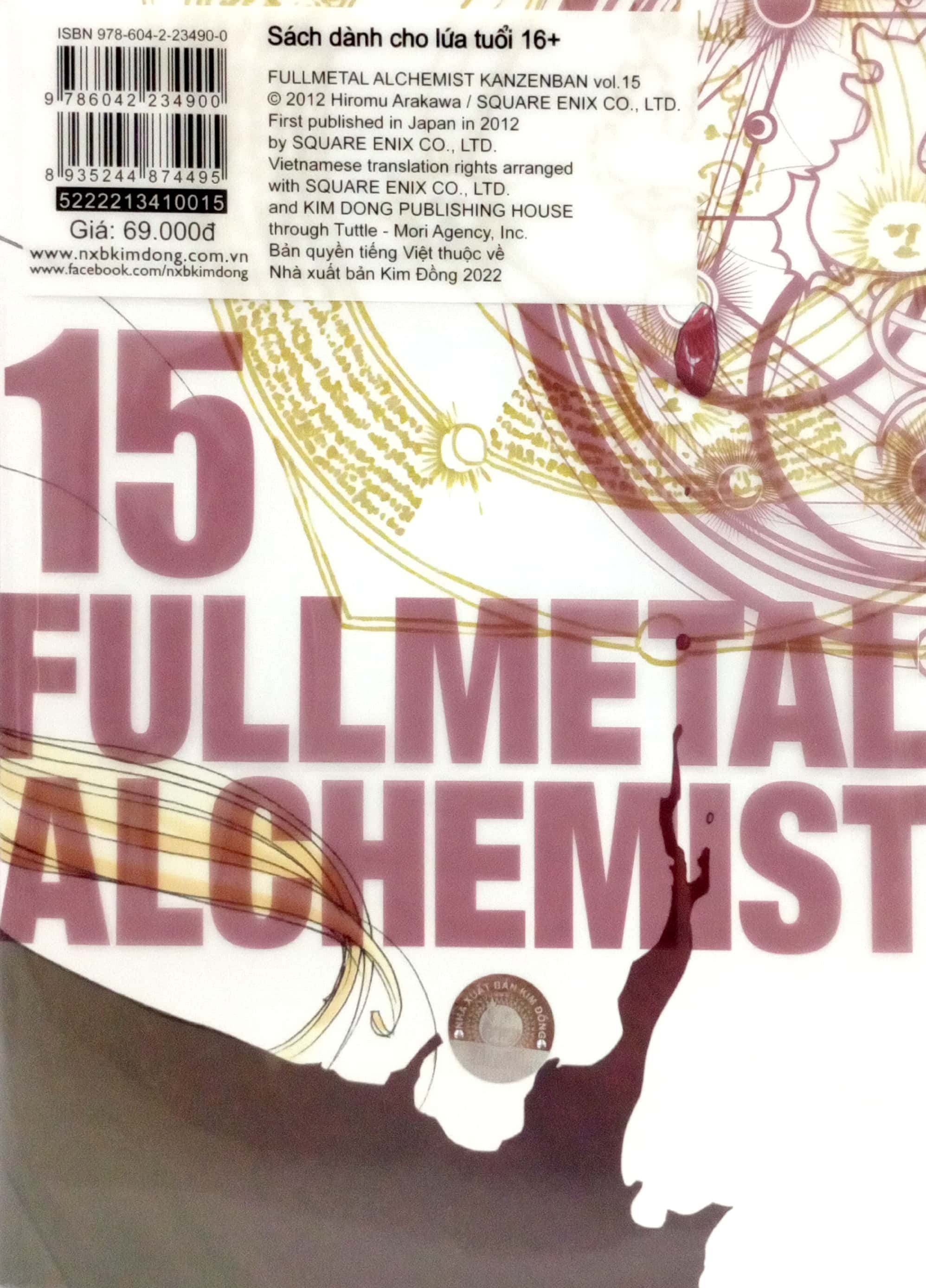 bộ fullmetal alchemist - cang giả kim thuật sư - fullmetal edition - tập 15