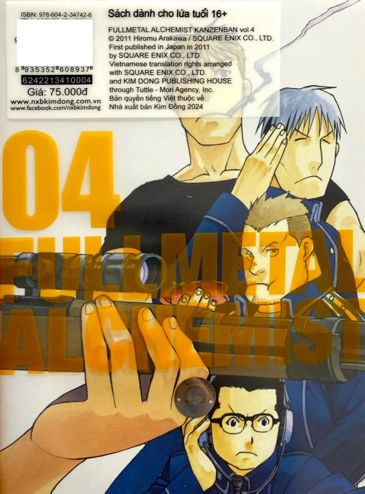 Bo
						
										
										Fullmetal Alchemist - Cang Gia Kim Thuat Su - Fullmetal Edition - Tap 4 (Tai Ban 2024)