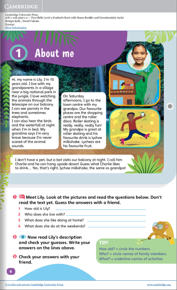 bộ fun skills level 4 student's book with home booklet and downloadable audio