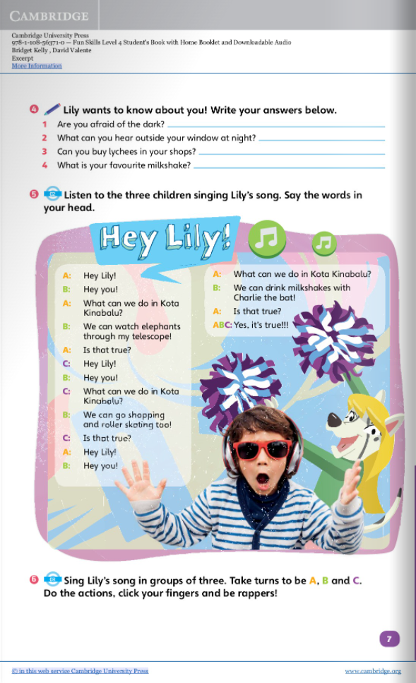 bộ fun skills level 4 student's book with home booklet and downloadable audio