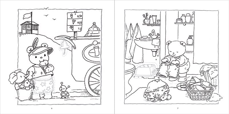 bộ gấu bobbi tô màu và dán hình - tập 1