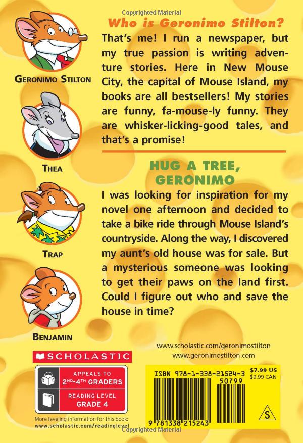 bộ geronimo stilton #69: hug a tree, geronimo