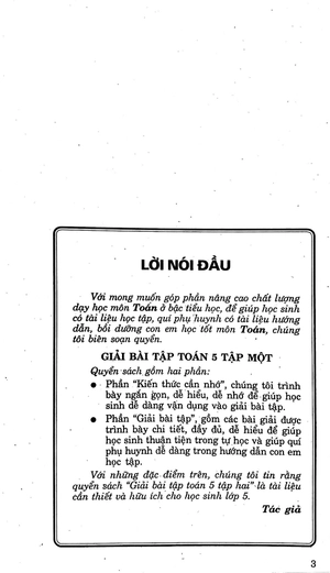 bộ giải bài tập toán 5 - tập 1