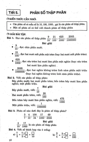 bộ giải bài tập toán 5 - tập 1