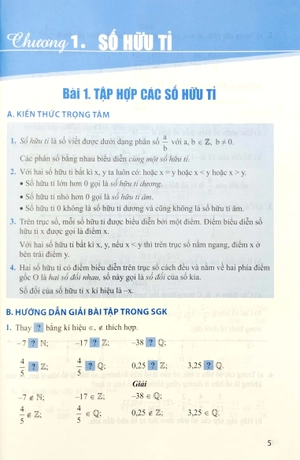 bộ giải bài tập toán lớp 7 - tập 1 (theo bộ sách chân trời sáng tạo)