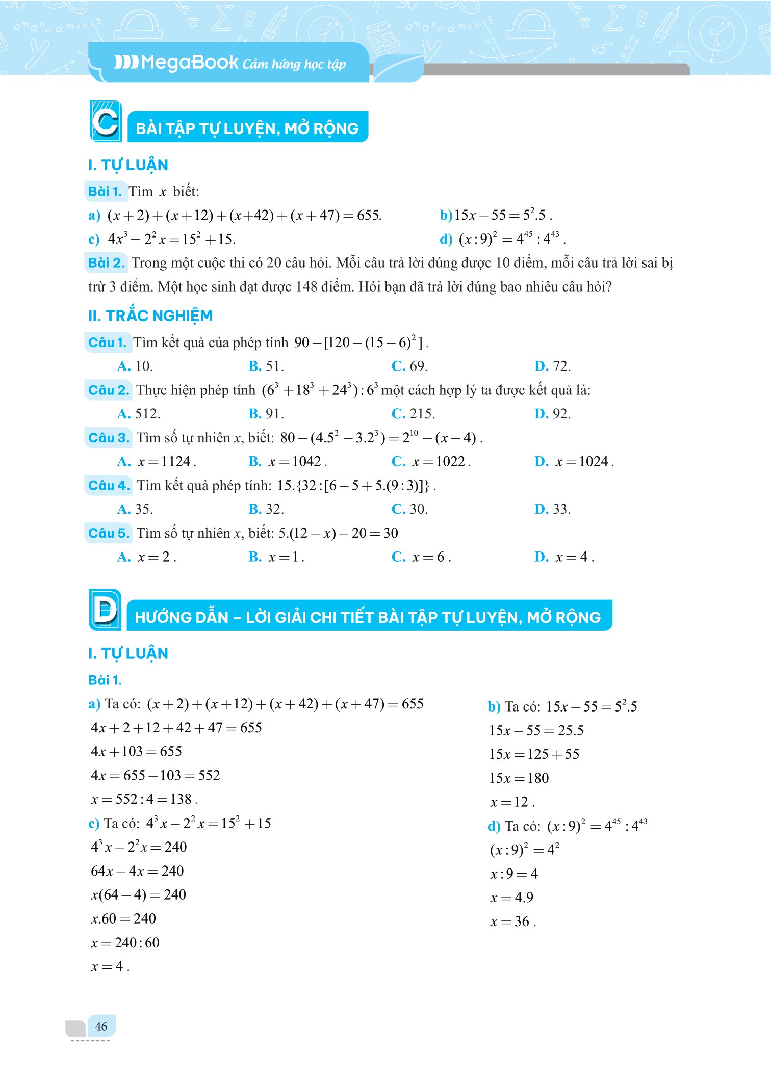 bộ giải bài tập và học tốt toán 6 - tập 1 (theo sgk kết nối tri thức với cuộc sống)