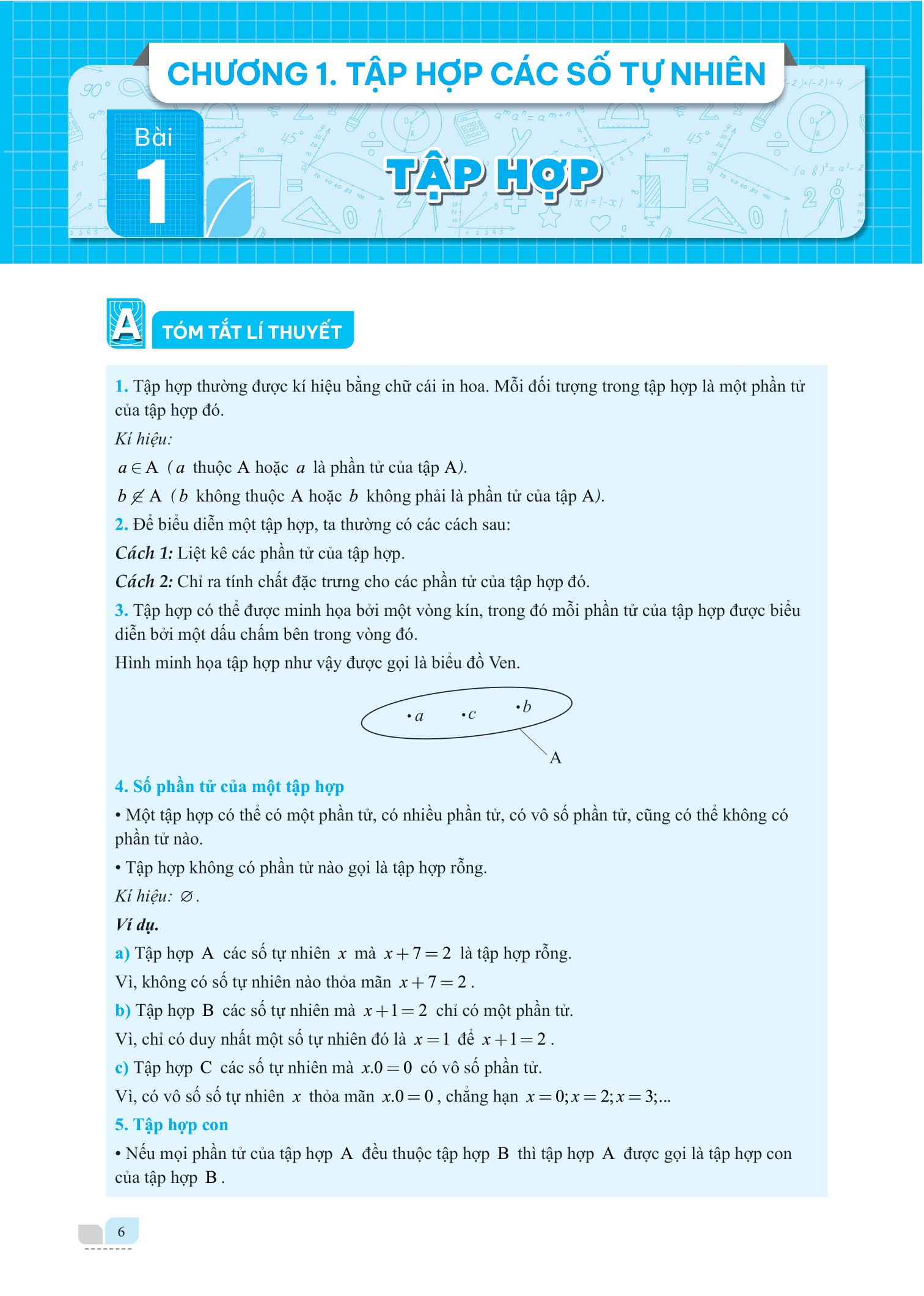 bộ giải bài tập và học tốt toán 6 - tập 1 (theo sgk kết nối tri thức với cuộc sống)