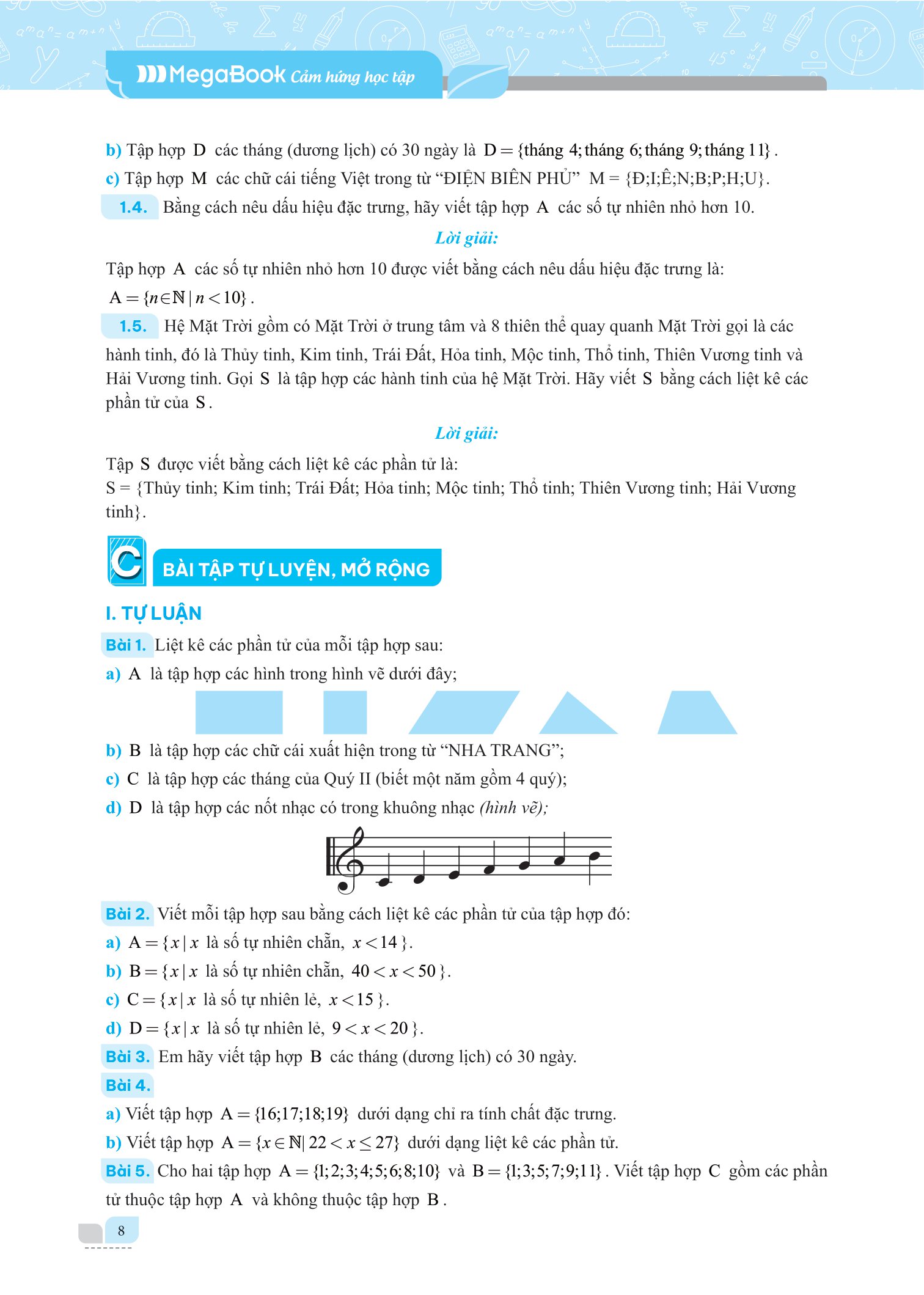 bộ giải bài tập và học tốt toán 6 - tập 1 (theo sgk kết nối tri thức với cuộc sống)