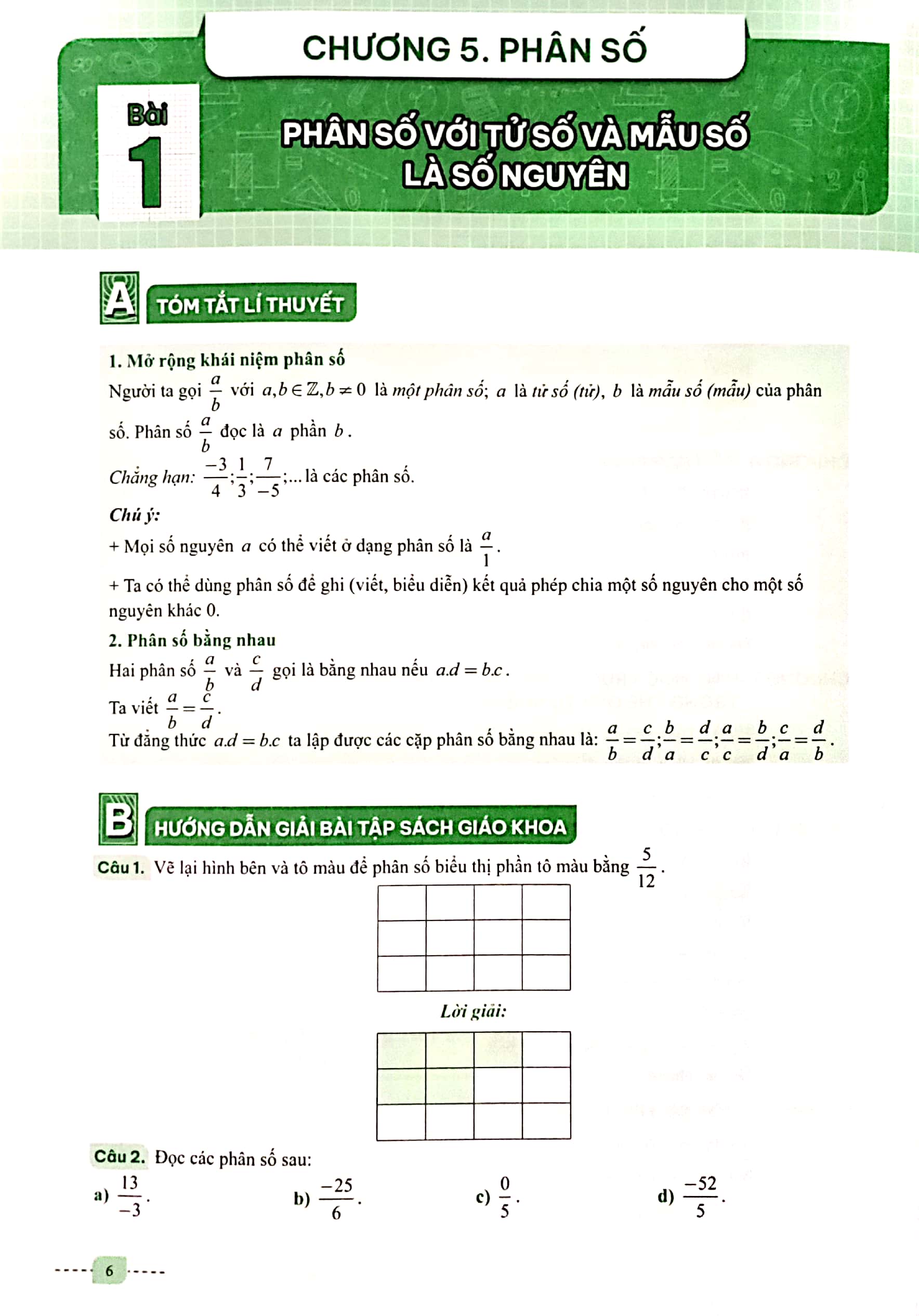 bộ giải bài tập và học tốt toán 6 - tập 2 (theo sách giáo khoa chân trời sáng tạo)
