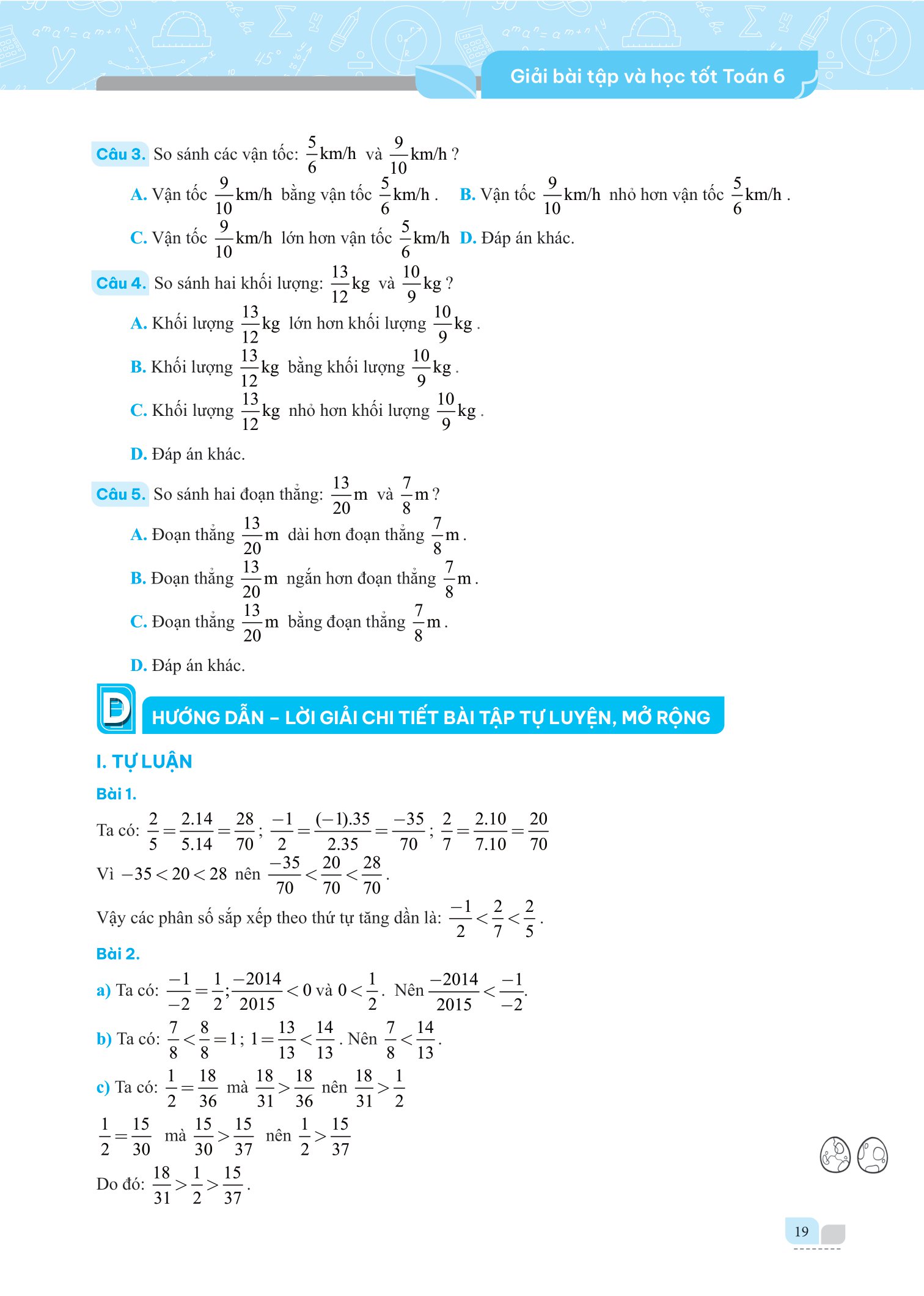 bộ giải bài tập và học tốt toán 6 - tập 2 (theo sgk kết nối tri thức với cuộc sống)