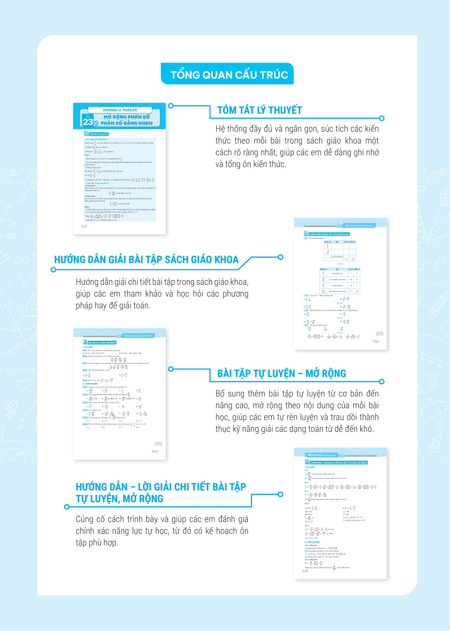 bộ giải bài tập và học tốt toán 6 - tập 2 (theo sgk kết nối tri thức với cuộc sống)